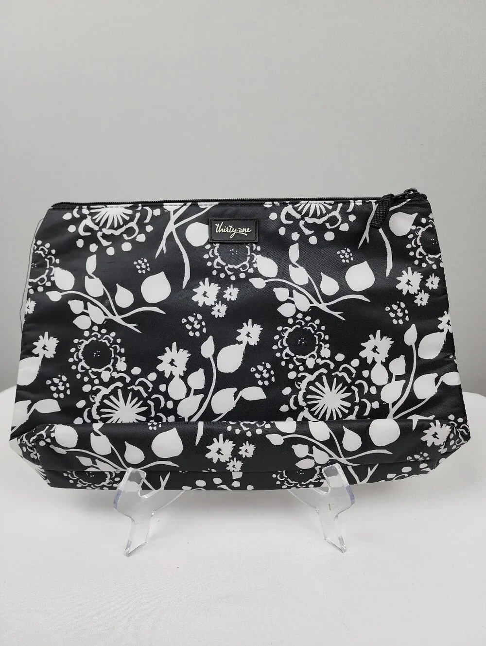 Thirty-one Insulated Bag - Black & White Floral Bag